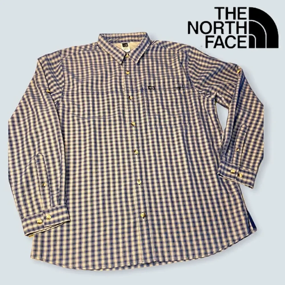 Men’s The North Face light weight Plaid LS shirt
